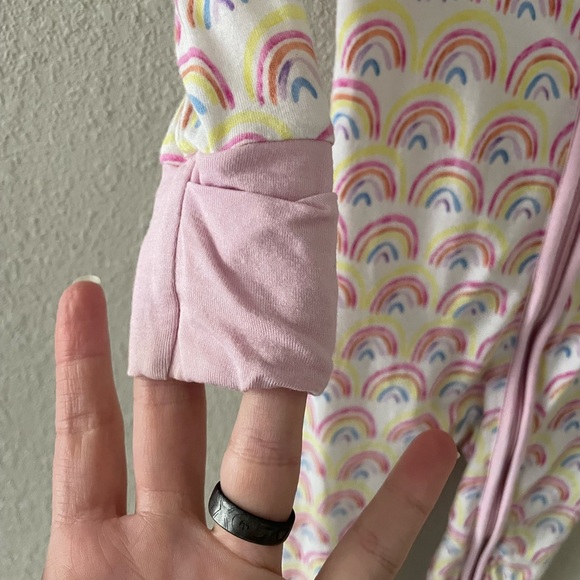 Little Sleepies Pastel Rainbow 0-3 Months Sleeper - Picture 3 of 7